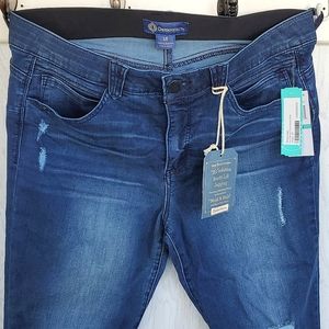Womens Democracy Indigo Jeri Skinny Distressed Jean Size 16 Booty Lift Jegging